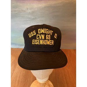 Vintage Navy Trucker Hat USS Dwight D Eisenhower CVN 69 Ship